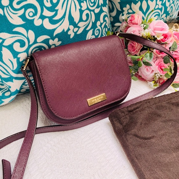 Kate Spade Plum Saffiano Leather Crossbody Bag - Picture 4 of 8